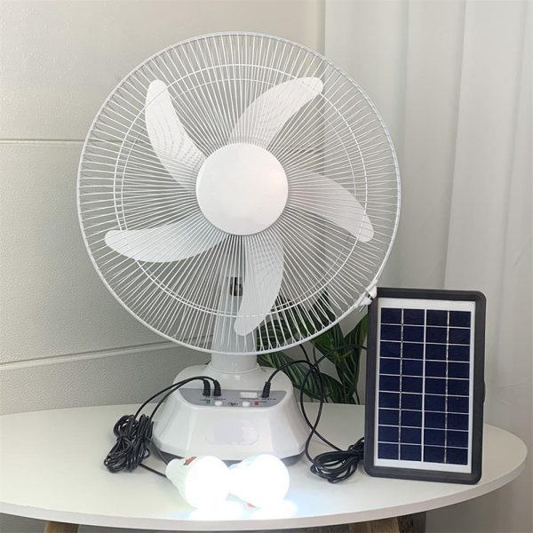 Chliss solar rechargeable pedestal powered cooling electric fan 50w with panel hot sales - Image 3